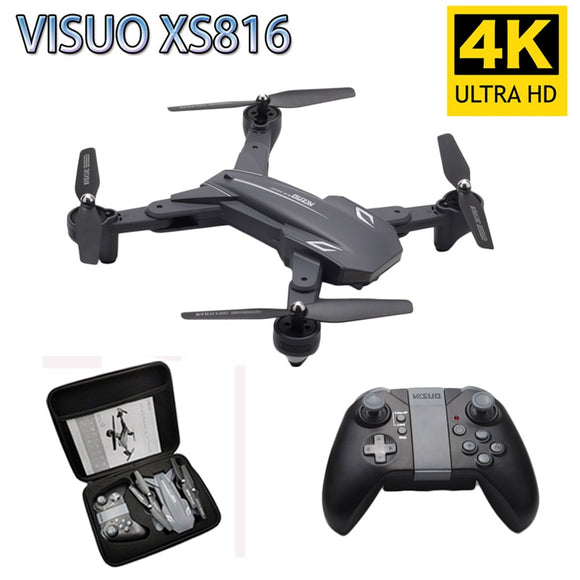Visuo XS816 RC Drone 4K 1080P Dual Camera WIFI FPV Drones Gesture Shooting Professional Selfie Drone VS XS809HW XS809S E58 SG106
