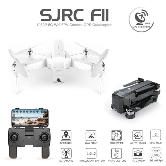 SJRC F11 GPS Drone With Wifi FPV 1080P Camera Brushless Quadcopter 25mins Flight Time Gesture Control Foldable Dron Vs CG033 Z5