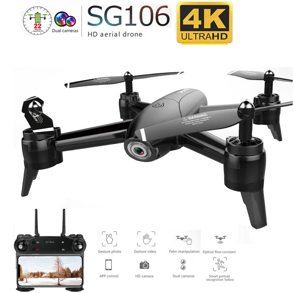 SG106 WiFi FPV RC Drone 4K Camera Optical Flow 1080P HD Dual Camera Aerial Video RC Quadcopter Quadrocopter Drone VS F11 XS816