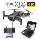 X12 X12S WiFi FPV RC Drone with 0.3MP/1080P/4K HD Dual Camera Optical Flow RC Quadcopter for Toys Kid Dron vs SG106 Visuo xs816