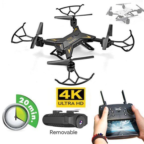 New RC Helicopter Drone Camera HD 4K/1080P WIFI FPV Selfie Drone Professional Foldable Quadcopter 20 Minutes Battery Life