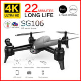 SG106 HD Drone with Dual Camera 1080P /4K WiFi FPV Real Time Aerial Video Wide Angle Optical Flow RC Quadcopter Helicopter Toys