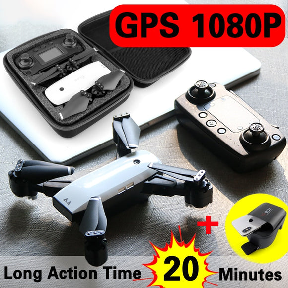 S20 Racing Dron with Camera HD 1080P WIFI FPV RC Helicopter Drone Professional Follow Me GPS Foldable Selfie Quadcopter RTF Toys