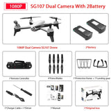 SG106 WiFi FPV RC Drone with 720P or 1080P or 4K HD Dual  Camera Optical Flow  Aerial Video RC Quadcopter for Toys Kid RC Dron