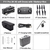 SJRC F11 PRO GPS Drone With 2KHD Wifi FPV Camera/ F11 1080P Brushless Quadcopter 25 minutes Flight Time Foldable Dron Vs SG906