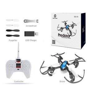 Holy Stone HS170 Predator Mini RC Drone Helicopter 2.4Ghz 6-Axis Gyro 4 Channels Quadcopter 3 Speed Mode Wind-resistant Drone