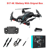 LAUMOX S17 RC Drone with 4K Adjustable Wide-Angle Camera Foldable Quadcopter Optical Flow Dron RC Helicopter VS X12 SG106 XS816