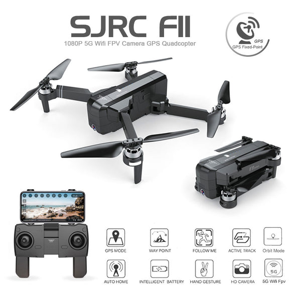 SJRC F11 PRO GPS Drone With Wifi FPV 1080P/2K HD Camera F11 Brushless Quadcopter 25 minutes Flight Time Foldable Dron Vs SG906