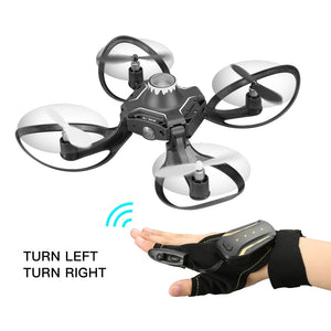 2.4g Mini Drone Foldable Arm Glove Gesture Sensing Control Helicopter RC Aircraft One Key Return Gesture Roll Drone for beginner