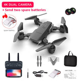 New Drone 4K With HD Camera WIFI 1080P Dual Camera Follow Me Quadcopter FPV Professional Drone Toy Free Spare Battery