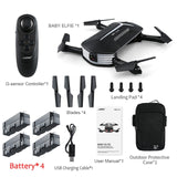 JJRC H37 Mini Baby Elfie Selfie 720P WIFI FPV With Altitude Hold Headless Mode Foldable RC Drone Quadcopter RTF Multi Battery