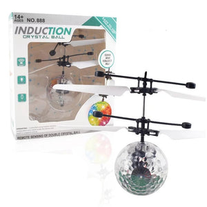 Mini RC Drone Hand Induction Flying Ball Anti-stress LED Light Helicopter Aircraft For Kids Christmas Gift