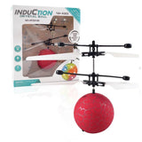 Mini RC Drone Hand Induction Flying Ball Anti-stress LED Light Helicopter Aircraft For Kids Christmas Gift