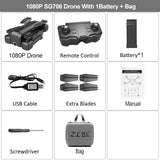 HGIYI SG706 RC Drone 4K HD Dual Camera 50X Times Zoom WIFI FPV Foldable Quadcopter Helicopter Professional Drones Stable Height