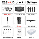 E68 drone HD wide angle 4K WIFI 1080P FPV drone video live recording Quadcopter height to maintain drone camera VS e58 drone