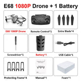 E68 drone HD wide angle 4K WIFI 1080P FPV drone video live recording Quadcopter height to maintain drone camera VS e58 drone