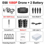 E68 drone HD wide angle 4K WIFI 1080P FPV drone video live recording Quadcopter height to maintain drone camera VS e58 drone