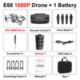 E68 drone HD wide angle 4K WIFI 1080P FPV drone video live recording Quadcopter height to maintain drone camera VS e58 drone