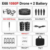 E68 drone HD wide angle 4K WIFI 1080P FPV drone video live recording Quadcopter height to maintain drone camera VS e58 drone