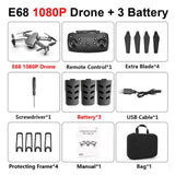 E68 drone HD wide angle 4K WIFI 1080P FPV drone video live recording Quadcopter height to maintain drone camera VS e58 drone