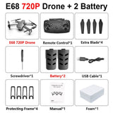 E68 drone HD wide angle 4K WIFI 1080P FPV drone video live recording Quadcopter height to maintain drone camera VS e58 drone