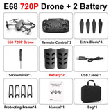 E68 drone HD wide angle 4K WIFI 1080P FPV drone video live recording Quadcopter height to maintain drone camera VS e58 drone