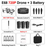 E68 drone HD wide angle 4K WIFI 1080P FPV drone video live recording Quadcopter height to maintain drone camera VS e58 drone