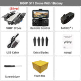 HGIYI G11 GPS RC Drone 4K HD Camera Quadcopter Optical Flow WIFI FPV With 50 Times Zoom Foldable Helicopter Professional Drones