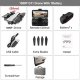 HGIYI G11 GPS RC Drone 4K HD Camera Quadcopter Optical Flow WIFI FPV With 50 Times Zoom Foldable Helicopter Professional Drones