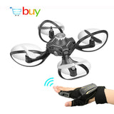 Mini Foldable RC Helicopter Glove Hand Sensor Gesture Sensing Wifi Control Drones Aircraft Toys with HD Camera FPV Quadrocopters