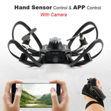 Mini Foldable RC Helicopter Glove Hand Sensor Gesture Sensing Wifi Control Drones Aircraft Toys with HD Camera FPV Quadrocopters