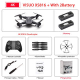 Visuo XS816 Drone with 50 Times Zoom WiFi FPV 4K Dual Camera Optical Flow Quadcopter Foldable Selfie Dron VS SG106