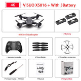 Visuo XS816 Drone with 50 Times Zoom WiFi FPV 4K Dual Camera Optical Flow Quadcopter Foldable Selfie Dron VS SG106