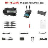 Original Hubsan H117S Zino GPS 5.8G 1KM Foldable Arm FPV with 4K UHD Camera 3-Axis Gimbal RC Drone Quadcopter RTF High Speed