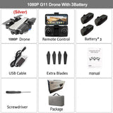 HGIYI G11 GPS RC Drone 4K HD Camera Quadcopter Optical Flow WIFI FPV With 50 Times Zoom Foldable Helicopter Professional Drones