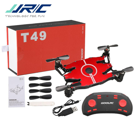 JJR/C JJRC T49 SOL Ultrathin Wifi FPV Selfie Drone 720P Camera Auto Foldable Arm Altitude Hold RC Quadcopter VS H49 E57 H37