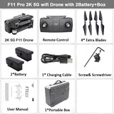 SJRC F11 PRO GPS Drone With 2KHD Wifi FPV Camera/ F11 1080P Brushless Quadcopter 25 minutes Flight Time Foldable Dron Vs SG906