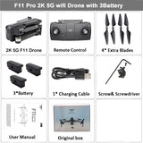 SJRC F11 PRO GPS Drone With 2KHD Wifi FPV Camera/ F11 1080P Brushless Quadcopter 25 minutes Flight Time Foldable Dron Vs SG906