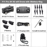 SJRC F11 PRO GPS Drone With 2KHD Wifi FPV Camera/ F11 1080P Brushless Quadcopter 25 minutes Flight Time Foldable Dron Vs SG906