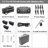 SJRC F11 PRO GPS Drone With 2KHD Wifi FPV Camera/ F11 1080P Brushless Quadcopter 25 minutes Flight Time Foldable Dron Vs SG906