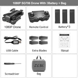 HGIYI SG706 RC Drone 4K HD Dual Camera 50X Times Zoom WIFI FPV Foldable Quadcopter Helicopter Professional Drones Stable Height