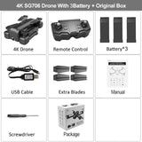 HGIYI SG706 RC Drone 4K HD Dual Camera 50X Times Zoom WIFI FPV Foldable Quadcopter Helicopter Professional Drones Stable Height