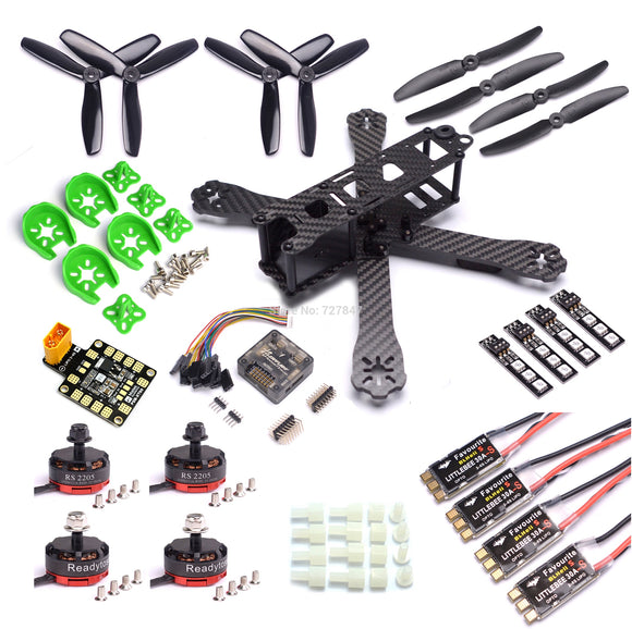 QAV-R 220mm Carbon Fiber Racing Drone Quadcopter QAV-R 220 F3 Flight Controller RS2205 2300KV Motor LittleBee 30A-S ESC BLHeli