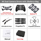 Visuo XS816 RC Drone with 50 Times Zoom WiFi FPV 4K Dual Camera Optical Flow Quadcopter Foldable Selfie Dron VS SG106 M70