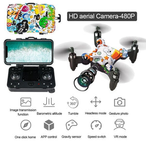 Mini Drone HD Camera Professional Rc Drone Aerial Photography Helicopter 360 Degree Flip WIFI Real Time Transmission Quadcopter