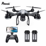 Potensic T18 GPS Drone with Camera HD 1080P Live Video FPV RC Quadcotper Altitude Hold Dual GPS Return Home with two batteries