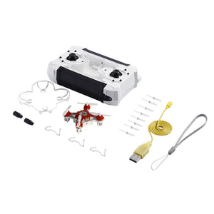 FQ777-124 Pocket Drone 4 Channel 6 Axle Gyro Mini Quadcopter With Switchable Mode Controller RTF RC Toys Red In Stock!