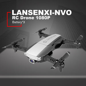 LANSENXI-NVO Foldable 2.4GHz WiFi FPV rc Dron Toys With 1080P Camera RC Drone Real-time Transmission Aircraft Toy with 3 Battery