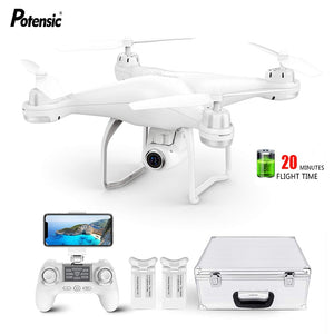 Potensic T25 RC Drones Dual GPS Quadcopter WiFi FPV Brushless Follow Me Helicopters Racing Remote Control Drone Toys with case