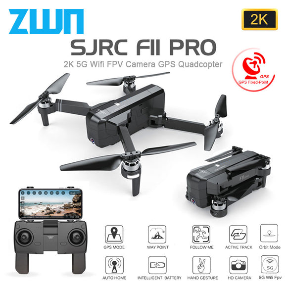 SJRC F11 PRO GPS Drone With Wifi FPV 1080P/2K HD Camera F11 Brushless Quadcopter 25 minutes Flight Time Foldable Dron Vs SG906